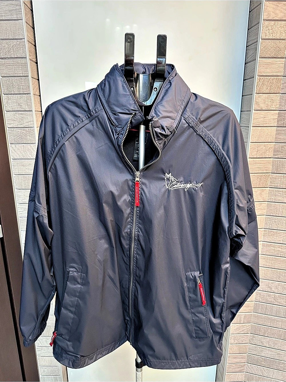 Stormtech H2X Breathable Waterproof Jacket (SSR-1) Navy with corporate logo. Men
